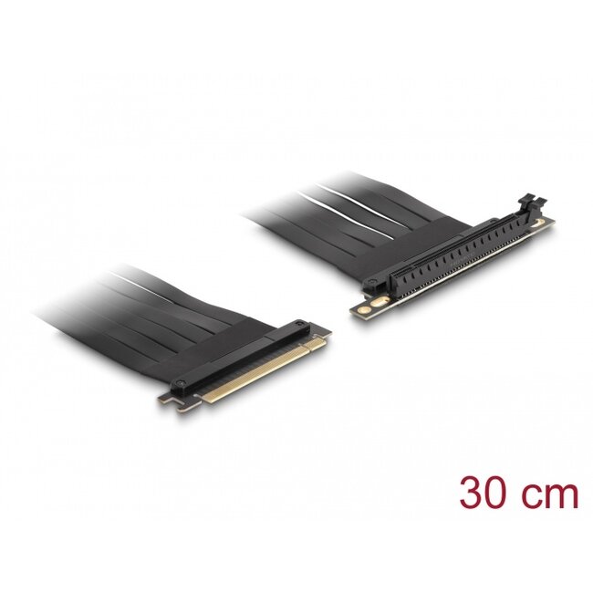 Delock Riser Card PCI Express x16 male to x16 slot 90° angled with cable 30 cm