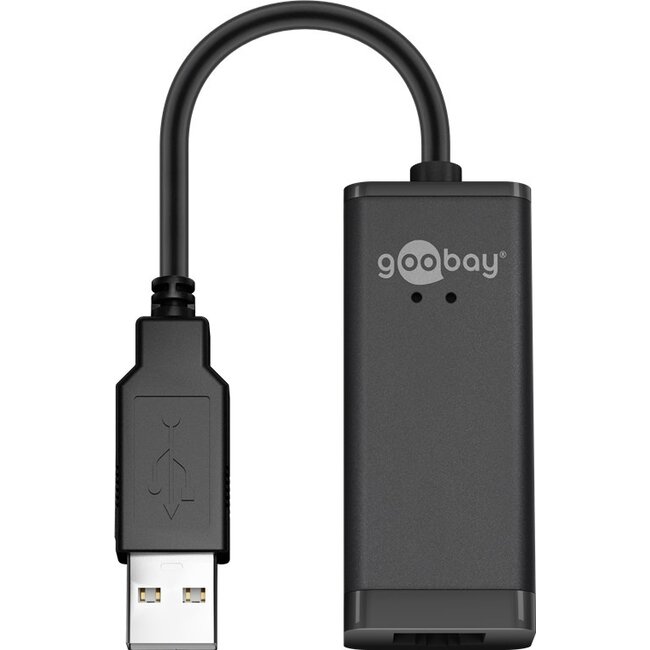 Goobay USB 2.0 Fast Ethernet Network Converter, Black