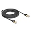 Delock RJ45 Flat Network Cable with braided jacket Cat.6A U/FTP plug to plug 7.5 m black