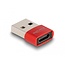 Delock USB 2.0 Adapter USB Type-A male to USB Type-C™ female red