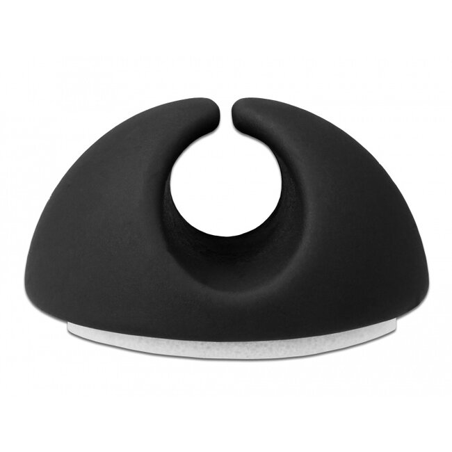 Delock Cable holder set self-adhesive 6 pieces black