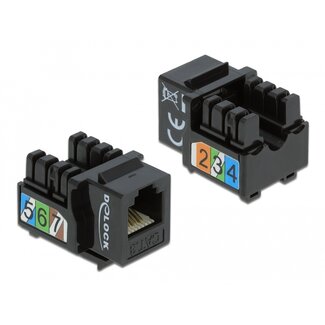DeLOCK Delock Keystone Module RJ12 jack > LSA Cat.3 UTP black