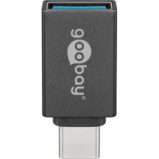 Goobay Goobay USB-C™/USB A OTG Super Speed ​​Adapter for Connecting 3.0 Charging Cables, Gray