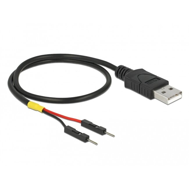 Delock USB Power Cable Type-A to 2 x pin header male separate power 30 cm