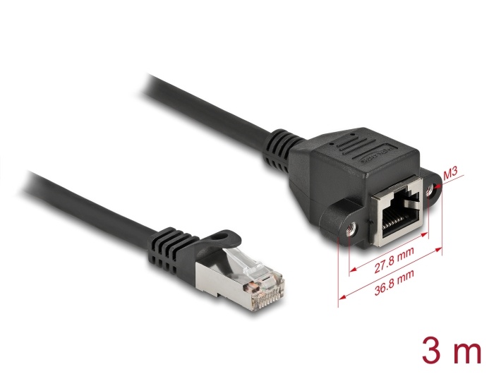 DeLOCK C2G 10m RapidRun Cable. Snoerlengte: 10 m, Kleur van het product: Zwart. Gewicht: 1,25 kg