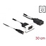 Delock Easy 45 HDMI 4K 60 Hz Module with DC feed 2.1 x 5.5 mm and pigtail,22.5 x 45 mm