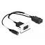 Delock Easy 45 HDMI 4K 60 Hz Module with DC feed 2.1 x 5.5 mm and pigtail,22.5 x 45 mm