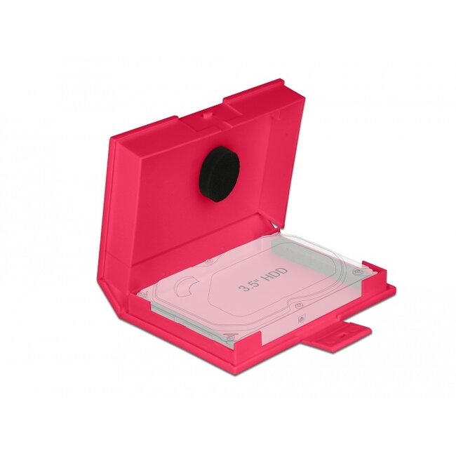 Delock Protection Box for 3.5″ HDD red