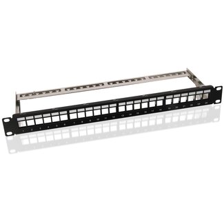 Goobay Goobay 19 Inch (48.3 cm) Blank Keystone Patch Panel (STP) (1 U), with erarthing cable