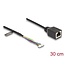 Delock Cable RJ45 jack to pin header female 1.25 mm 4 pin and pin header female 1.25 mm 6 pin Cat.5e 30 cm black