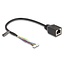Delock Cable RJ45 jack to pin header female 1.25 mm 4 pin and pin header female 1.25 mm 6 pin Cat.5e 30 cm black