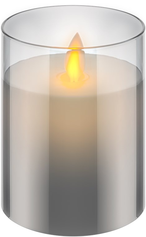 Goobay LED Real Wax Candle in Glass, 7.5 x 10 cm |