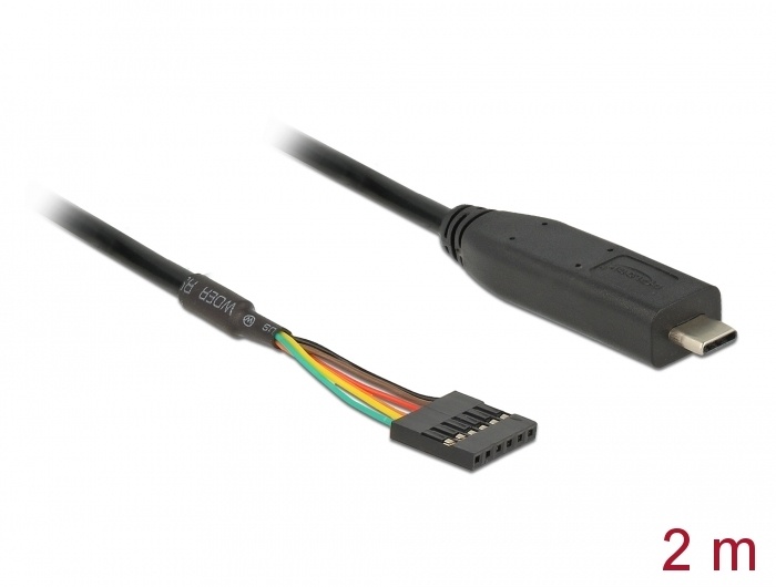 DeLOCK 63947. Kleur van het product: Zwart, Lengte snoer: 2 m, Aansluiting 1: USB 2.0 Type-C. Aantal per verpakking: 1 stuk(s)