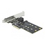 Delock 3 port SATA and 2 slot M.2 Key B PCI Express x4 Card - Low Profile Form Factor