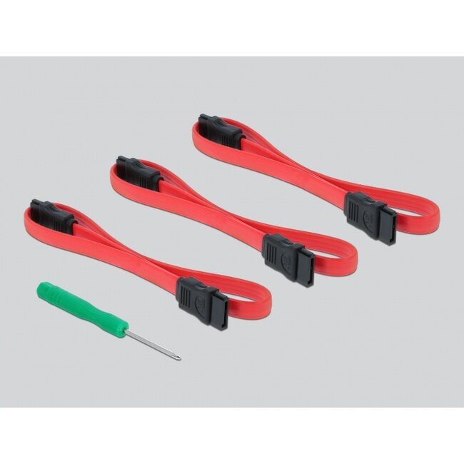 Delock 3 port SATA and 2 slot M.2 Key B PCI Express x4 Card - Low Profile Form Factor