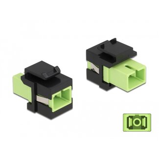 DeLOCK Delock Keystone Module SC Simplex female to SC Simplex female limegreen / black