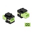Delock Keystone Module SC Simplex female to SC Simplex female limegreen / black