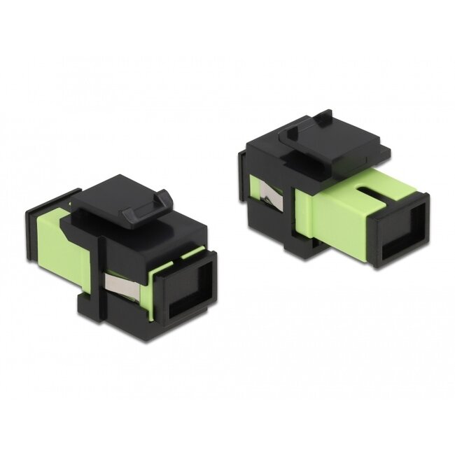 Delock Keystone Module SC Simplex female to SC Simplex female limegreen / black