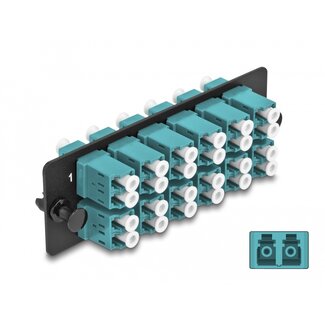 DeLOCK Delock Fiber Optic Adapter Panel LC Duplex OM4 12 Port aqua