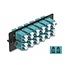 Delock Fiber Optic Adapter Panel LC Duplex OM4 12 Port aqua