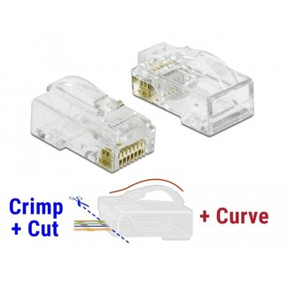 DeLOCK Delock RJ45 Crimp+Cut+Curve plug Cat.6 UTP 20 pieces