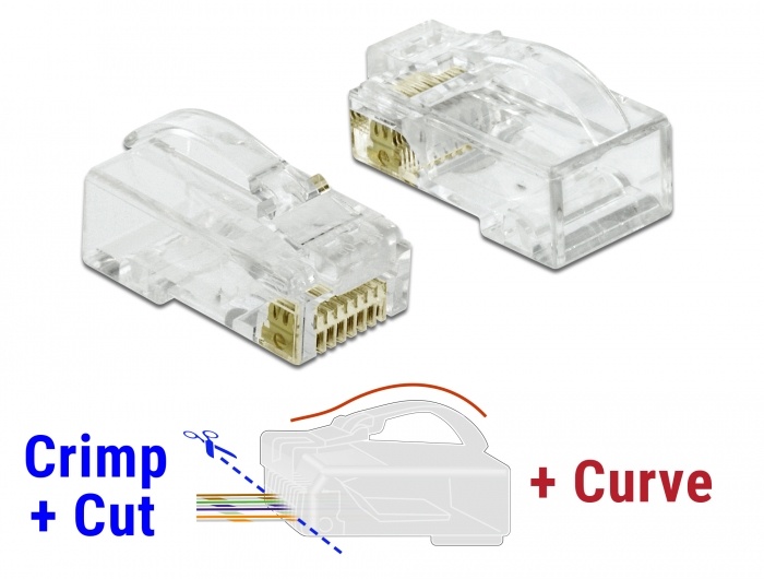 DeLOCK 86473 kabel-connector RJ-45 Transparant