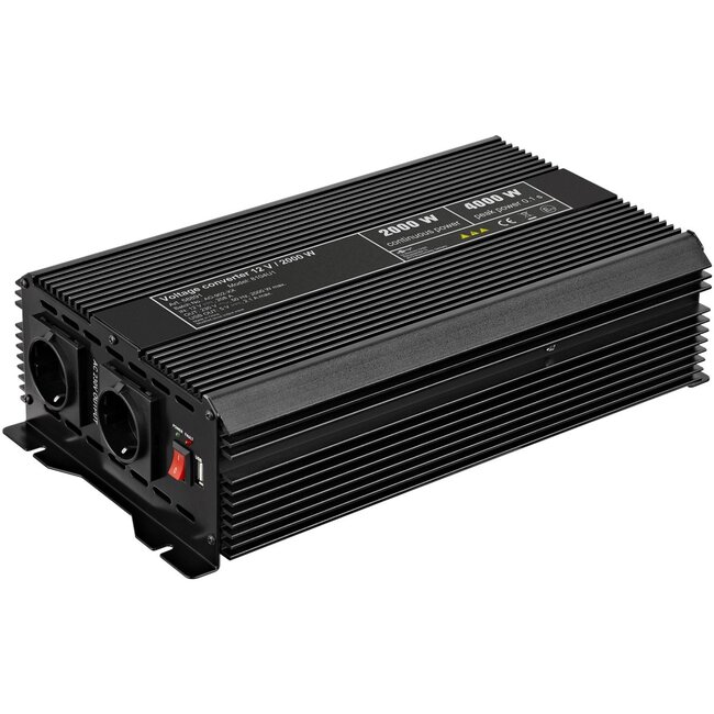 Goobay Voltage Converter DC/AC (12 V - 230 V/2000 W) USB