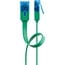 Goobay CAT 6A Flat Patch Cable U/UTP, green 0.5 m