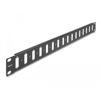 DeLOCK Delock 19″ Panel for Adapter with screw connection 16 port black
