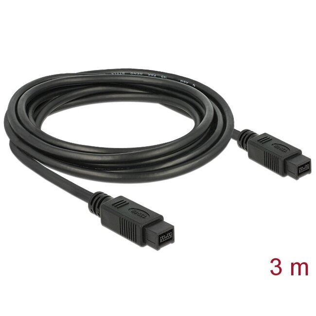 Delock Cable FireWire 9 pin male > 9 pin male 3 m