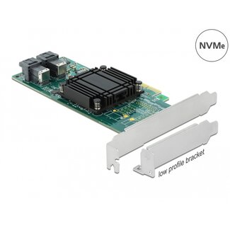 DeLOCK Delock PCI Express x8 Card to 2 x internal SFF-8643 NVMe - Low Profile Form Factor