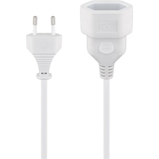 Goobay Goobay Extension Lead Europlug, 3 m, white