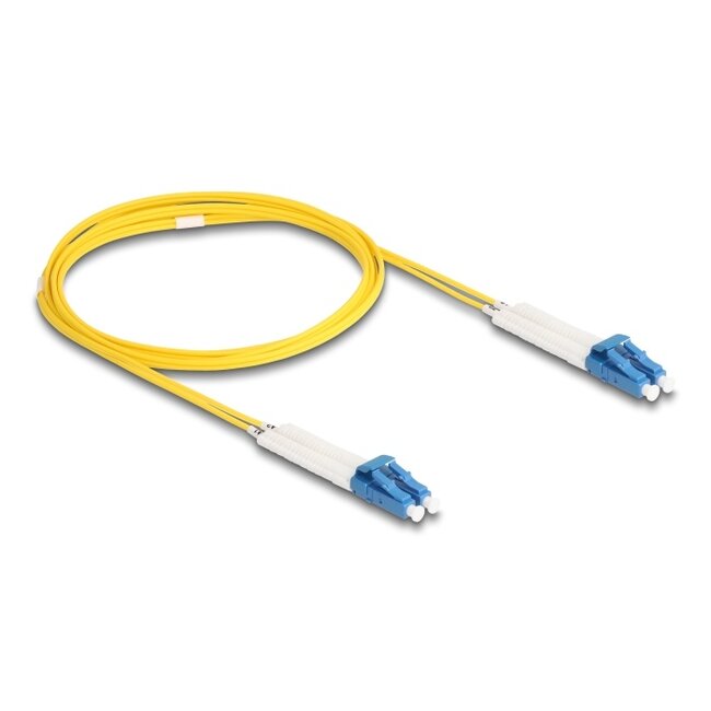 Delock Optical Fiber Cable LC Duplex to LC Duplex singlemode OS2 angled 2 m