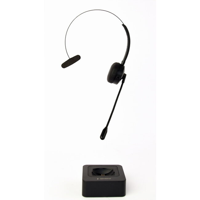 BT call center headset, mono, zwart