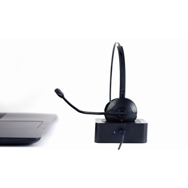 BT call center headset, mono, zwart