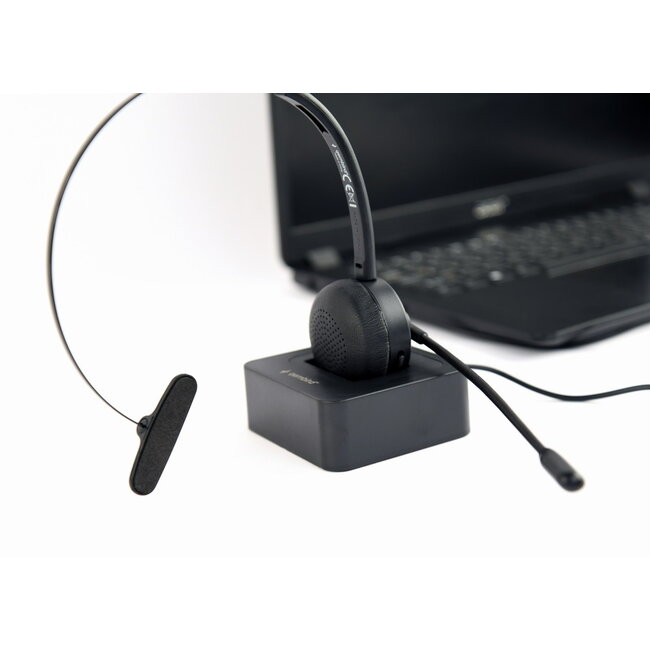 BT call center headset, mono, zwart