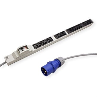 Bachmann BACHMANN IT PDU ALU 1HE 20x C13 2x stroomschakelaar CEE 32A blauw