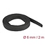 Delock Fabric heat shrink tube 2 m x 6 mm shrinkage ratio 2:1 black