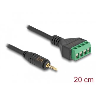 DeLOCK Delock Cable Stereo jack male 2.5 mm 4 pin to Terminal Block Adapter 20 cm