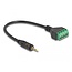 Delock Cable Stereo jack male 2.5 mm 4 pin to Terminal Block Adapter 20 cm