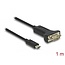 Delock Adapter USB Type-C™ to 1 x Serial RS-232 D-Sub 9 pin male with nuts 1 m