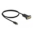 Delock Adapter USB Type-C™ to 1 x Serial RS-232 D-Sub 9 pin male with nuts 1 m