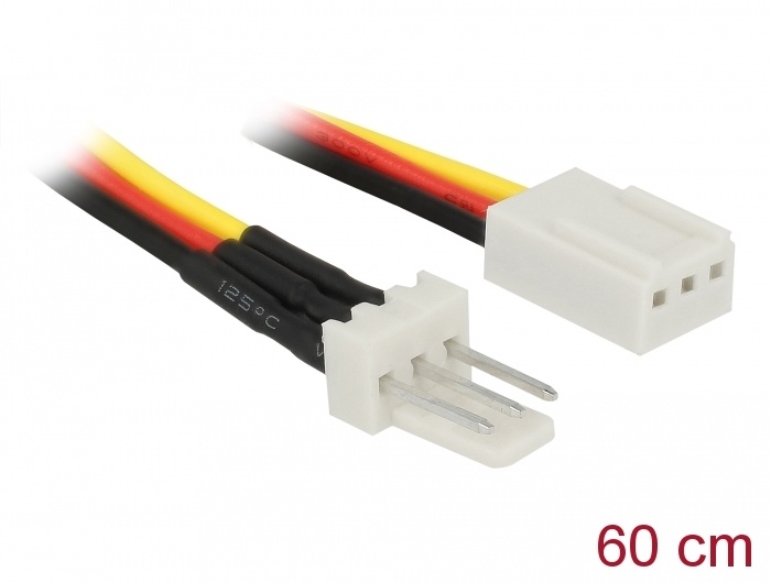 DeLOCK 85752. Snoerlengte: 0,6 m, Aansluiting 1: 3-pin, Aansluiting 2: 3-pin. Type verpakking: Polybag