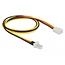 Delock Fan Power Cable 3 pin male to 3 pin female 60 cm