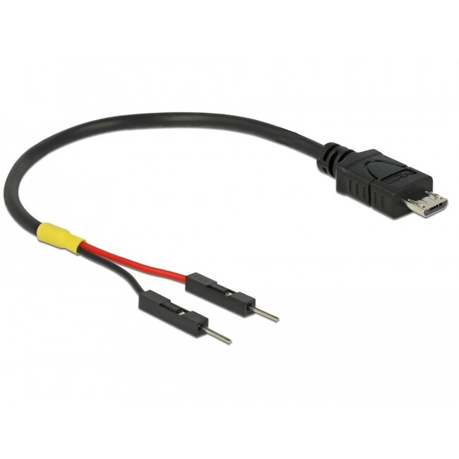 Delock USB Power Cable Micro-B to 2 x pin header male separate power 10 cm