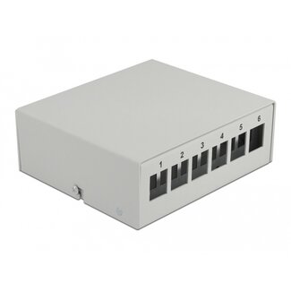 DeLOCK Delock Keystone Patch Panel 6 Port grey