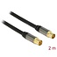 Delock Antenna Cable IEC Plug > IEC Jack RG-6/U 2 m black