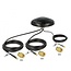 Delock Multiband LTE UMTS GSM GPS Antenna 3 x SMA male omnidirectional roof mount black outdoor