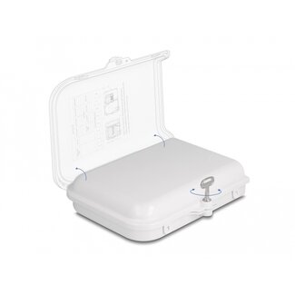 DeLOCK Delock Fiber Optic Distribution Box for indoor and outdoor IP65 waterproof lockable 8 port white