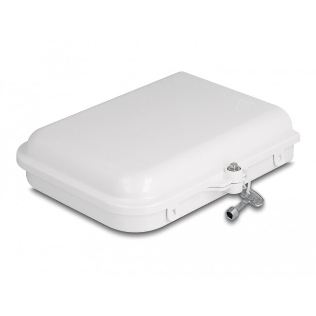 Delock Fiber Optic Distribution Box for indoor and outdoor IP65 waterproof lockable 8 port white